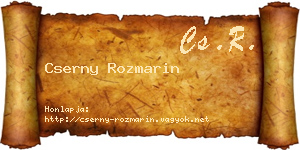 Cserny Rozmarin névjegykártya